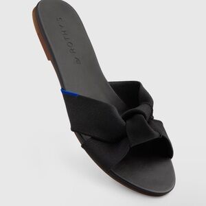 Rothy's Black The Knot Slide Sandals Size 9.5